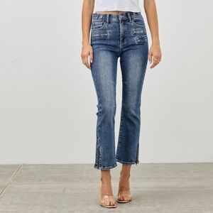 Mid Rise Skinny Crop Tummy Control Pants